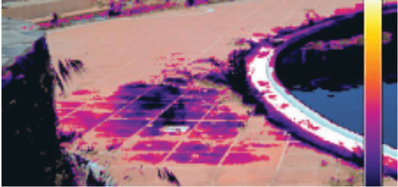 Détection thermographique pour fuite piscine